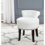 vanity chair safavieh georgia taupe linen vanity stool-mcr4546a - the home depot GUOFUHI