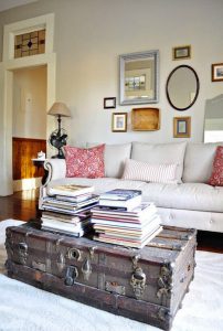 view in gallery old trunk coffee table brings some rustic charm to a NSMBWQP