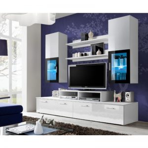 wall units white high gloss wall unit - toledo 1 EDCMKLS