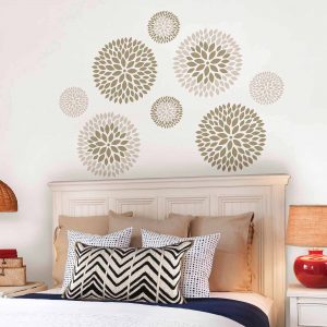 wallpops chrysanthemum wall art decals kit - walmart.com ZMQVGWU