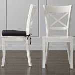 white dining chairs vintner white wood dining chair and cushion | crate and barrel YEZLUCU
