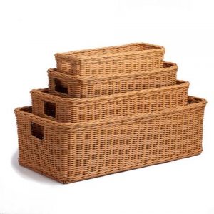 wicker baskets long low wicker basket QXSNQVL