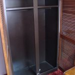 wood u0026 tin metal portable closet wardrobe armoire cabinet coat rack UYXFCQR
