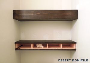 wooden shelves diy $15 chunky wooden floating shelves | desert domicile VQOHZBA