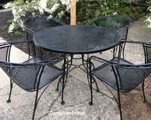 wrought iron patio furniture sold mid century salterini russell woodard wrought iron patio set - vintage JEZWNAW