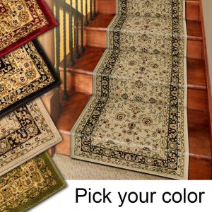 amazon.com: 25u0027 stair runner rugs - marash luxury collection stair carpet  runners WQTDKQI