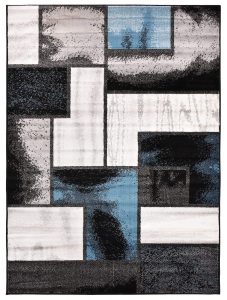 amazon.com: comfy collection squares geometric design area rug modern  contemporary rug 2 NPPLHYH