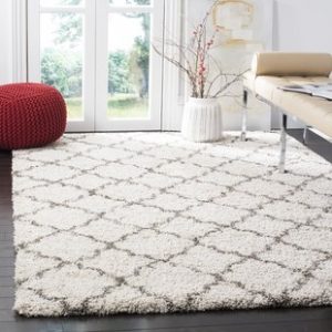 area rugs samira shag ivory/gray area rug UBSYHKC