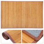 bamboo rug natural bamboo area rug floor carpet bamboo wood indoor outdoor non-slip rug QSFSTNJ