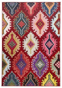 baneh red modern tribal rug BRGORTQ