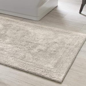 bathroom rug signature dove grey bath rug | pine cone hill CJLVDOO