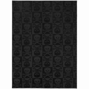 black area rugs garland rug skulls black 5 ft. x 7 ft. area rug ZXZRGGV