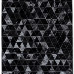 black rugs bespoke global - product detail - kahn cowhide rug - black UESIMDB