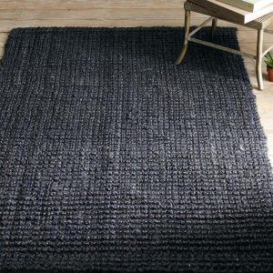 black rugs view in gallery textured black jute rug from west elm GXLRLZU