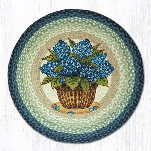 blue hydrangea 66-362bh round area rug 27x27 IPGYEFK