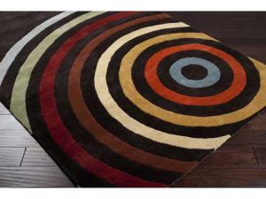 brown area rug with circles surya forum square dark brown, burnt orange u0026 tan area rug UQPRSDL