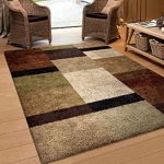 brown area rugs amazon.com: orian rugs geometric treasure box brown area rug (7u002710 YHXQUGP
