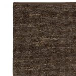 brown rug hand woven dark brown jute rug LINQGAW