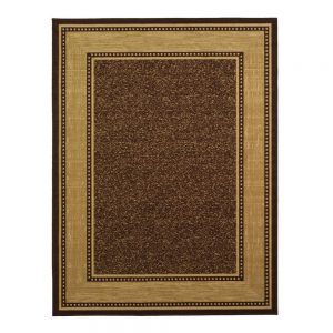 brown rug ottomanson contemporary bordered design brown 8 ft. x 10 ft. non-skid area LGPKSBE