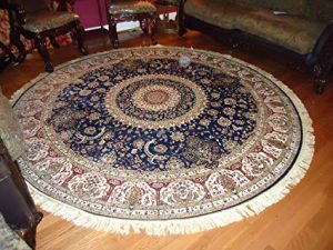 Circle rugs luxury large round rugs silk traditional area rugs navy circle rugs persian JFZOYFW