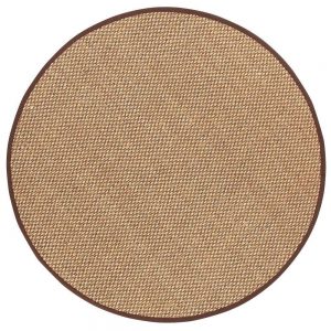 circular rug amazon.com: adirondack sisal area rug, 8u0027 round, chocolate: kitchen u0026 dining XEPOFIT