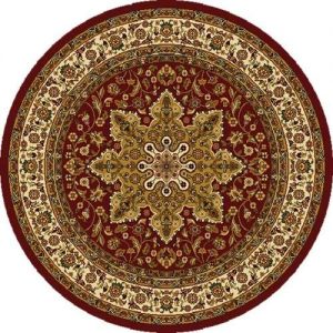 circular rug home dynamix royalty 8083-200 red 5-feet 2-inch round traditional area rug OGZVUBZ