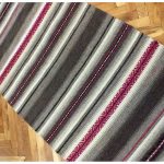 hand woven rugs handwoven rug, handwoven wool rug with two handwoven pillows, handwoven  striped rug, XYWXIOE