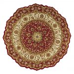 home decorators collection masterpiece red 6 ft. round area rug XVBIFKH