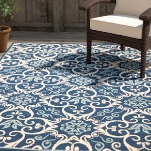 indoor outdoor rug groveland navy indoor/outdoor area rug EVYBPKT