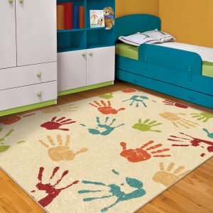 kids rug orian handprints fun kidsu0027 area rug - walmart.com DVEYKMO