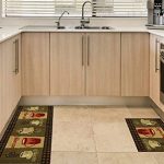 kitchen throw rugs anti-bacterial rubber back home and kitchen rugs non-skid/slip 3x5 | coffee  themed IIDKWYF