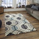 large rug hong-kong-hexagon-rug-100-acrylic-hand-tufted- WYNCTED