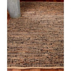 leather rug cosmo leather hand loomed area rug PKIYMRZ