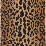 leopard rug leopard wool micro hooked rug KBRHFZR