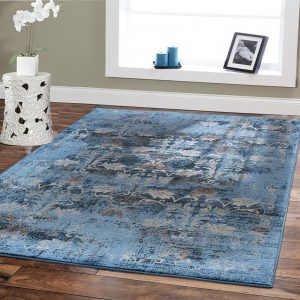 luxury rugs amazon.com: premium soft rugs luxury contemporary rug dark blue 5x8 rugs  fashion IANPIFJ