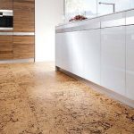 modern kitchen with textural cork floors UFYHSWV