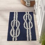 nautical rugs george ropes hand-tufted navy indoor/outdoor area rug ULVTQDN