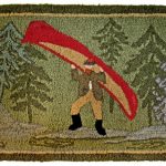 nice hand hooked rugs museum logo 2x3 green 100 wool hand hooked rug GOYLPTT