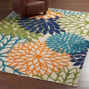 nourison aloha multicolor 8 ft. x 11 ft. indoor/outdoor area rug VGJPMYB