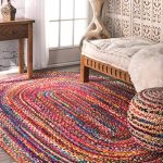 nuloom handmade casual cotton braided area rugs, 4u0027 x 6u0027, multicolor WHICPBR