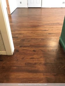 oak floors refinished red oak hardwood floors - kitchen and breakfast room HKRFUOJ