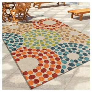 orian rugs polka circles promise indoor/outdoor area rug : target SGEXSTI