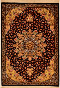 oriental carpet patterns high knott count silk and wool qum persian rug UOOPTIA