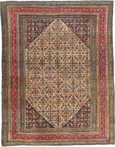 oriental carpets a qashqai rug. south persia, circa 1890. 8ft 1 in x 6ft 3 SOZATND