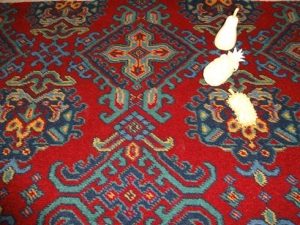 Patterned carpets turkey smyrna axminster carpet 80% wool and 20% nylon - red sheme - JHMKKTP