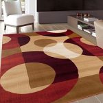 Red area rug modern circles red area rug (33 x 5) MKKYTVK