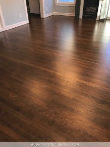 red oak flooring refinished red oak hardwood floors - entryway and living room ZTOCBWR