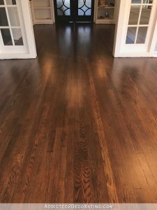 red oak flooring refinished red oak hardwood floors - entryway and music room RFKOEWU