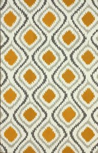 Retro rugs retro garden orange and grey polyester area rug CTWOAAA