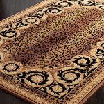 roman leopard rug, 4u0027 round ZQFITKE